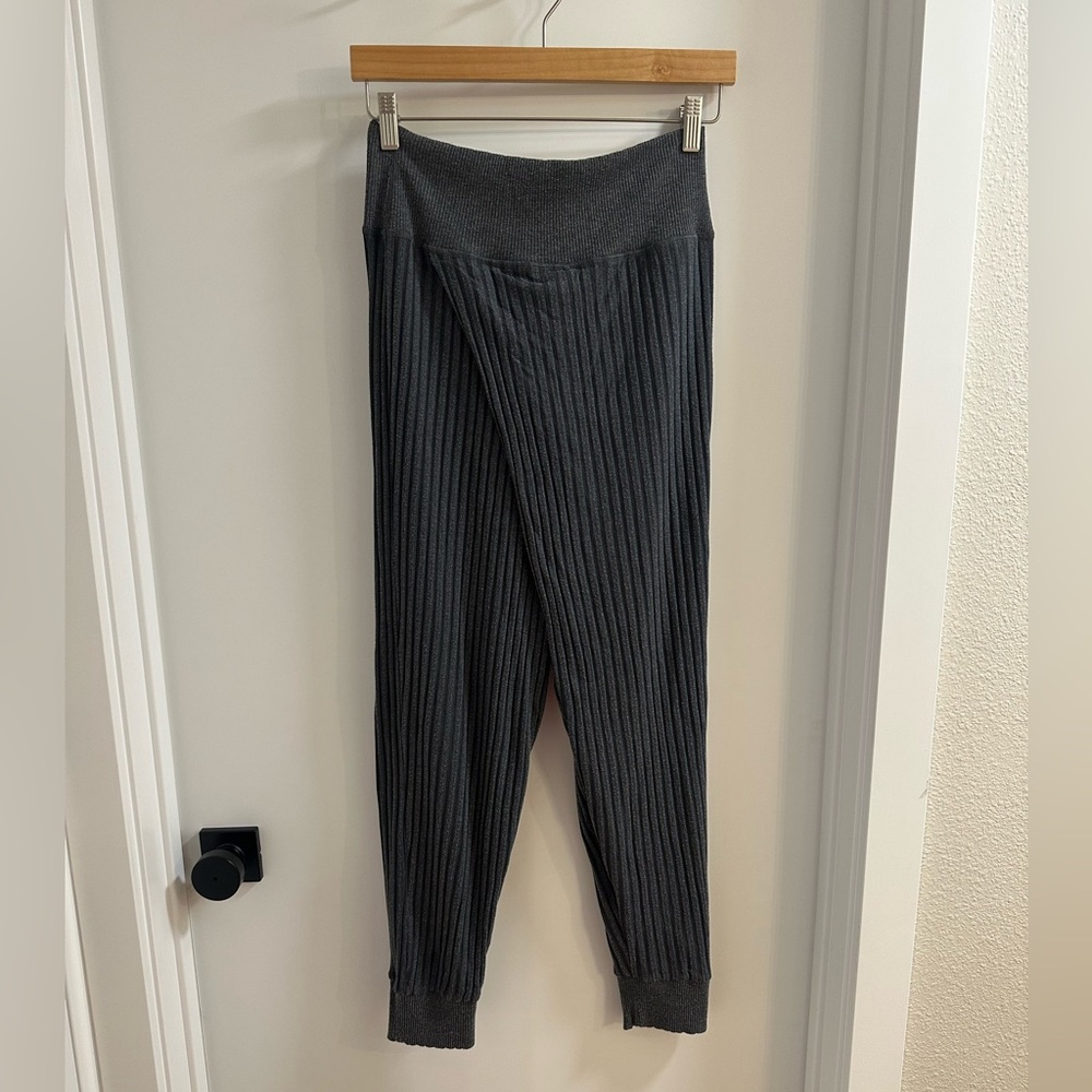 Heather Grey Nike Ribbed Knit Harem Pants